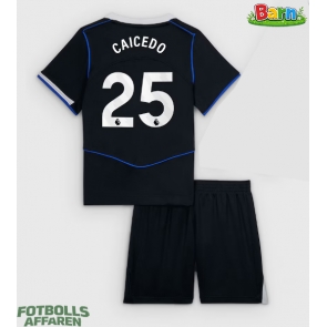Chelsea Moises Caicedo #25 Tredjeställ Barn 2025-26 Kortärmad (+ Korta byxor)